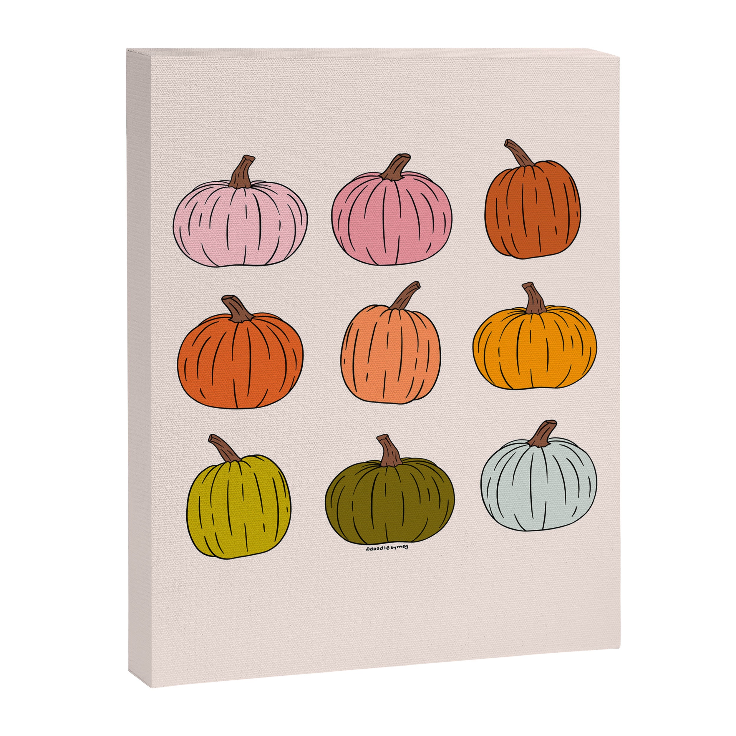 Rainbow Pumpkins Canvas Print Gallery Image 8