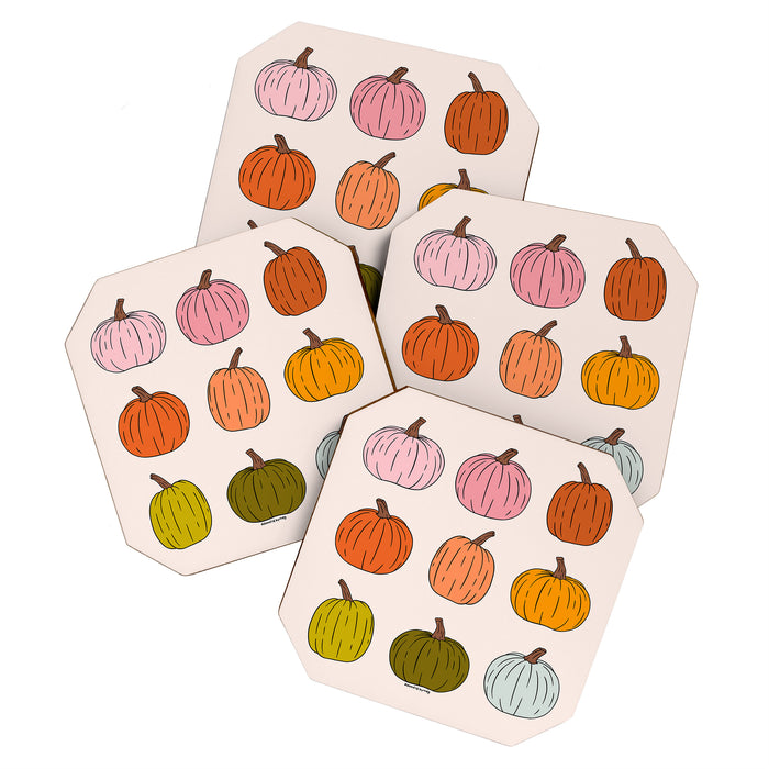 Rainbow Pumpkins Coaster Gallery Image 1