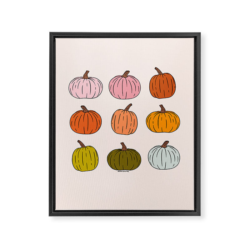 Rainbow Pumpkins Framed Canvas Print Gallery Image 8