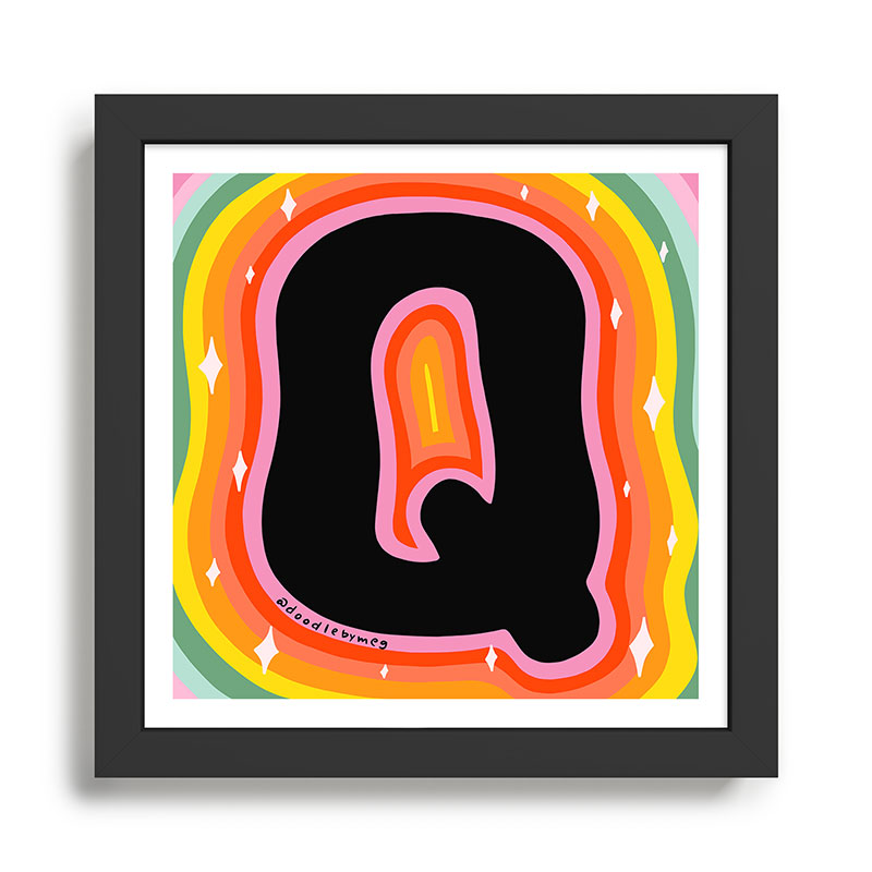 Rainbow Q Framed Art Print Gallery Image 1