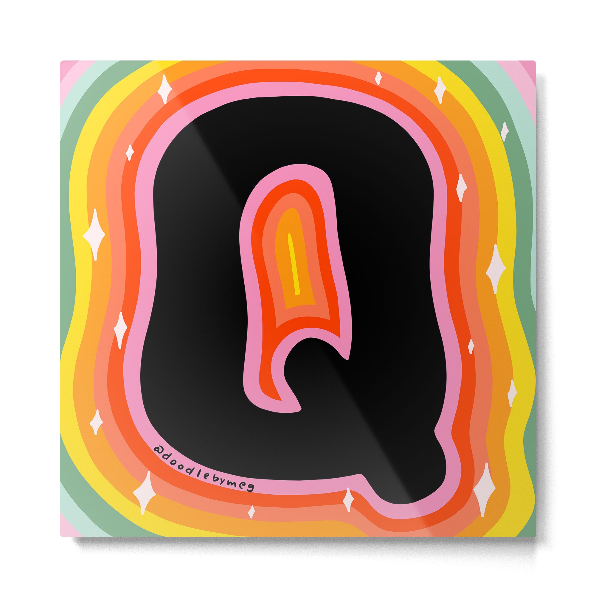 Rainbow Q Metal Print Gallery Image 2