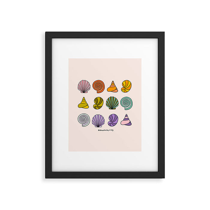 Rainbow Seashells Framed Art Print Gallery Image 1