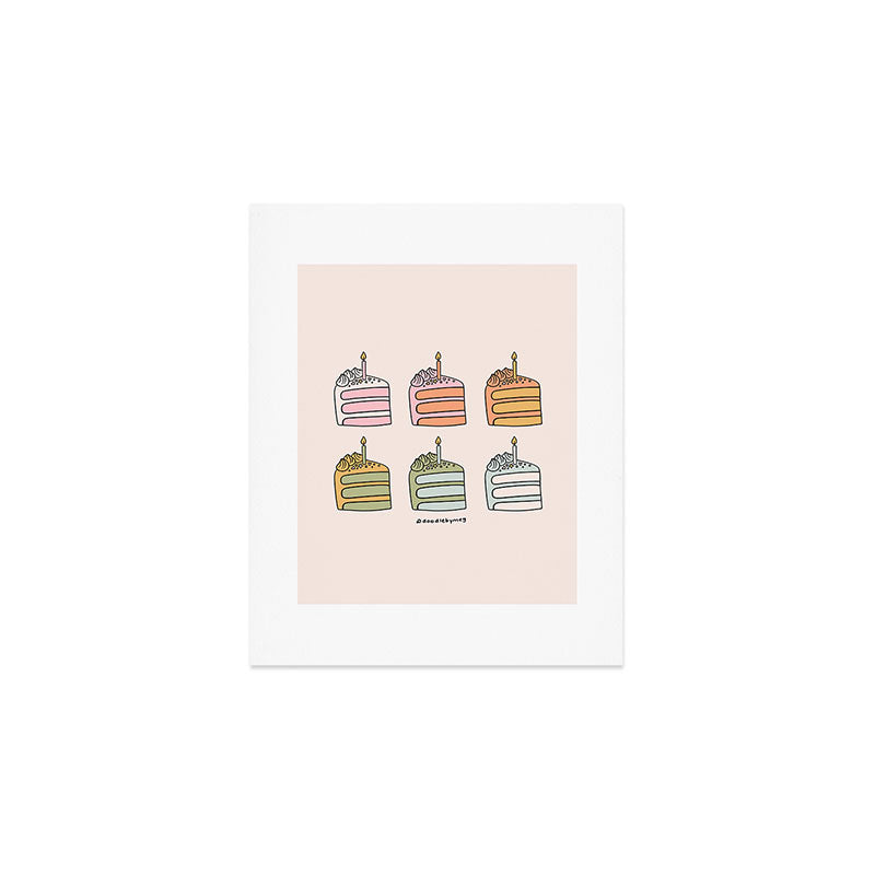 Rainbow Slice of Cake Art Print Gallery Image 1