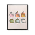 Rainbow Slice of Cake Framed Canvas Print Gallery Image 8