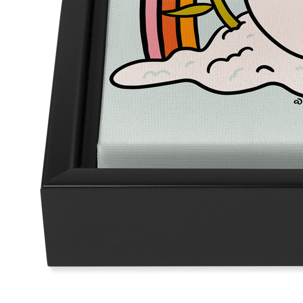 Rainbow Snowman Framed Canvas Print Gallery Image 3