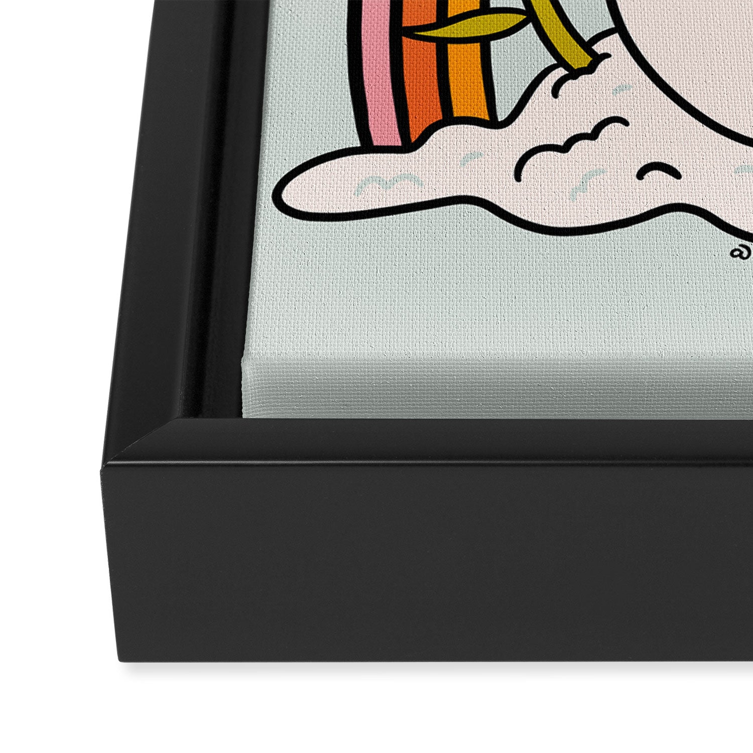 Rainbow Snowman Framed Canvas Print Gallery Image 3