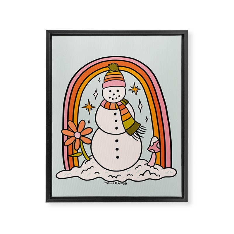 Rainbow Snowman Framed Canvas Print Gallery Image 8