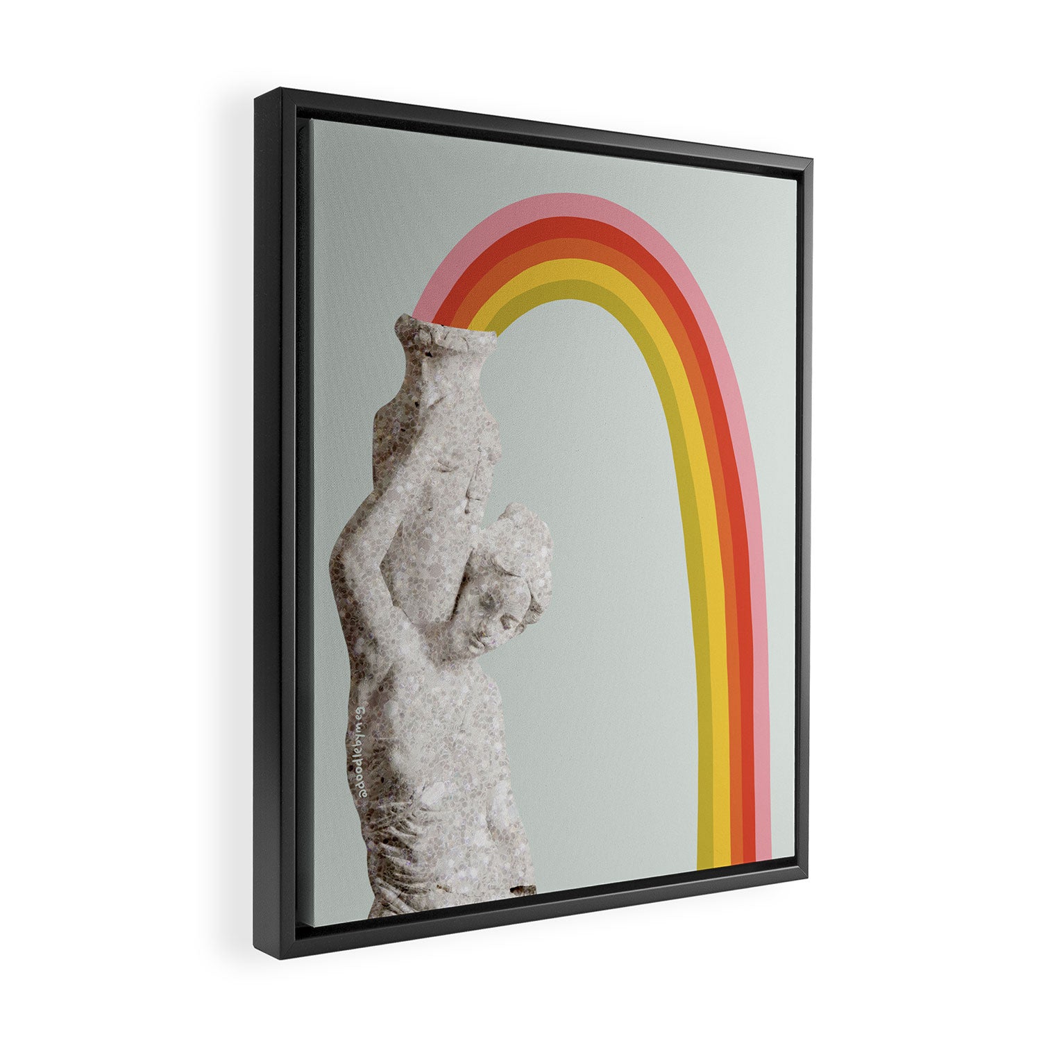 Rainbow Statue Framed Canvas Print Gallery Image 2