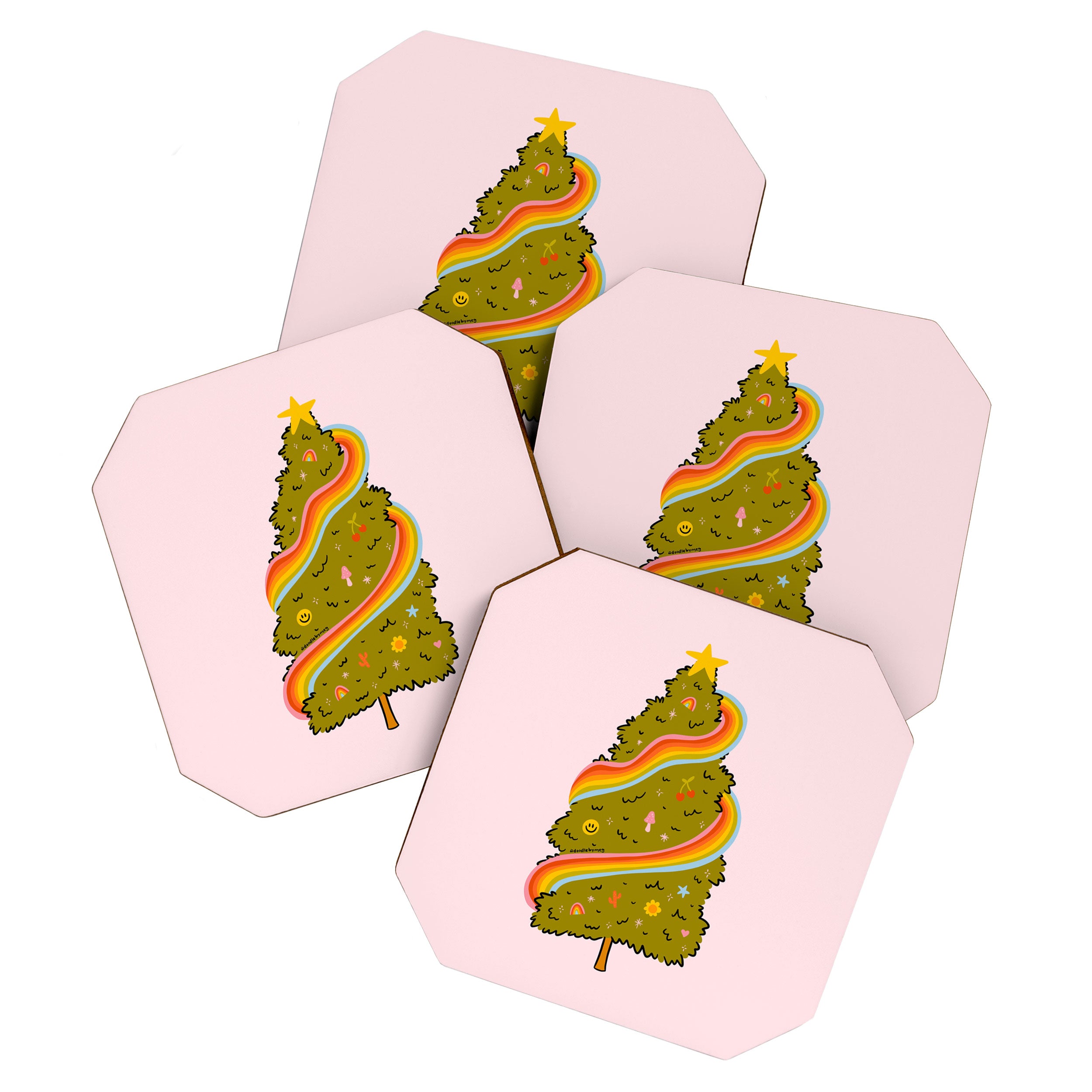 Rainbow Tree Coaster Gallery Image 1
