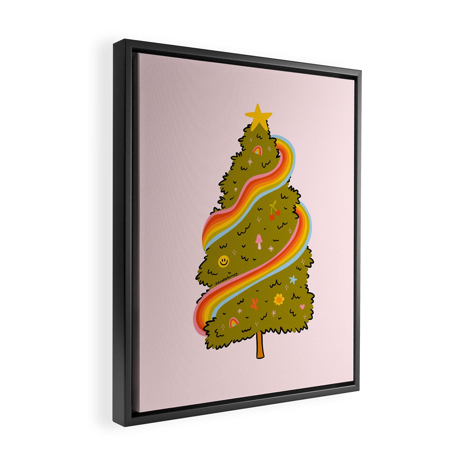 Rainbow Tree Framed Canvas Print Gallery Image 2