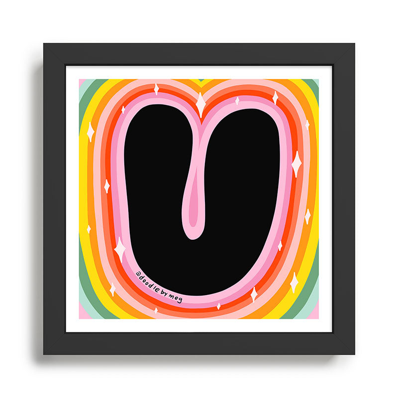 Rainbow U Framed Art Print Gallery Image 1