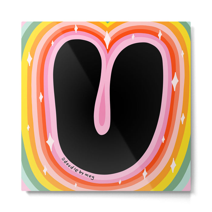 Rainbow U Metal Print Gallery Image 1