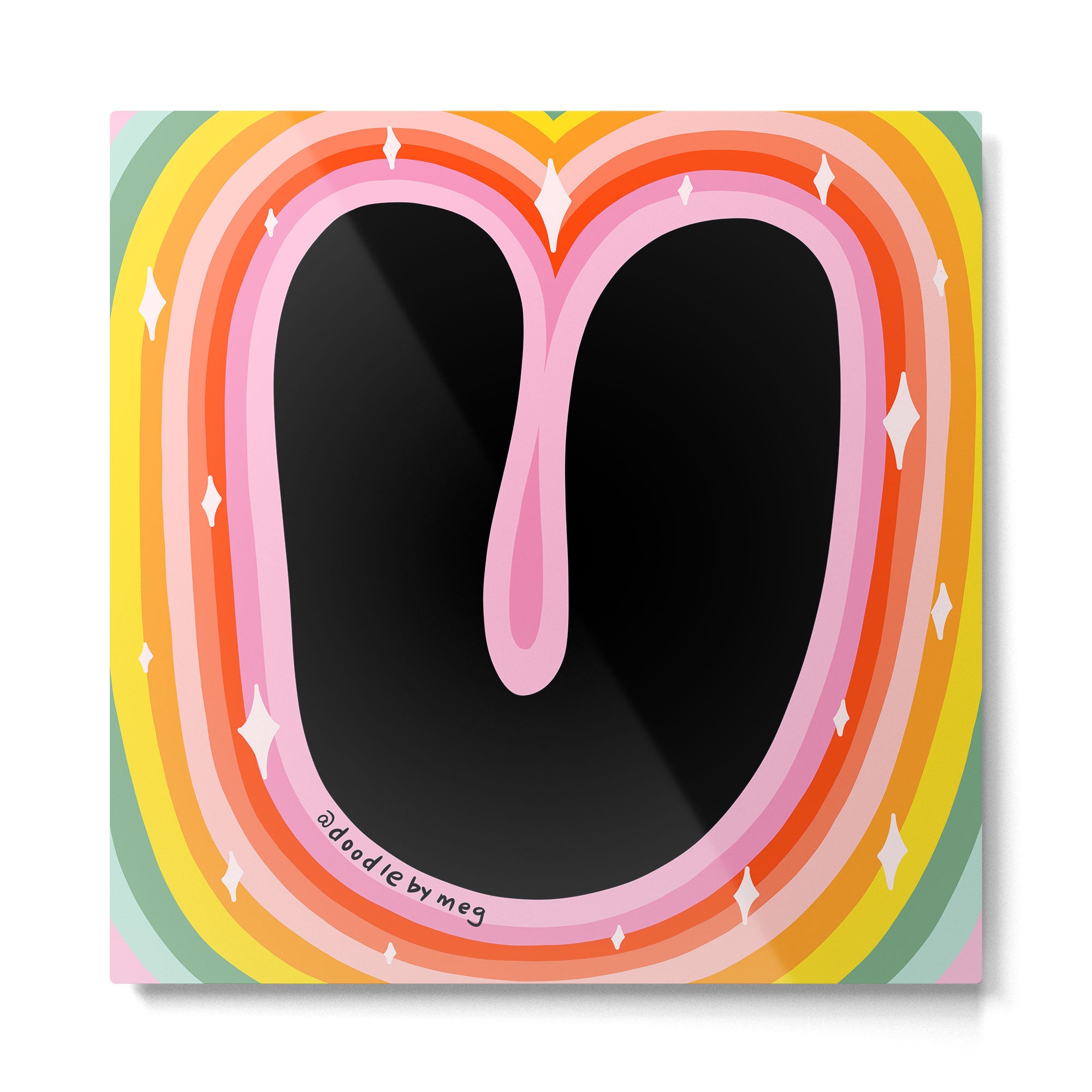 Rainbow U Metal Print Gallery Image 2