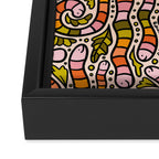 Rainbow Worms Print Framed Canvas Print Gallery Image 3