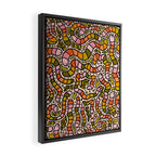 Rainbow Worms Print Framed Canvas Print Gallery Image 2
