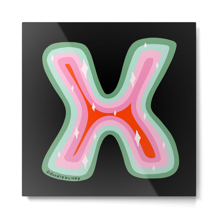 Rainbow X Metal Print Gallery Image 1