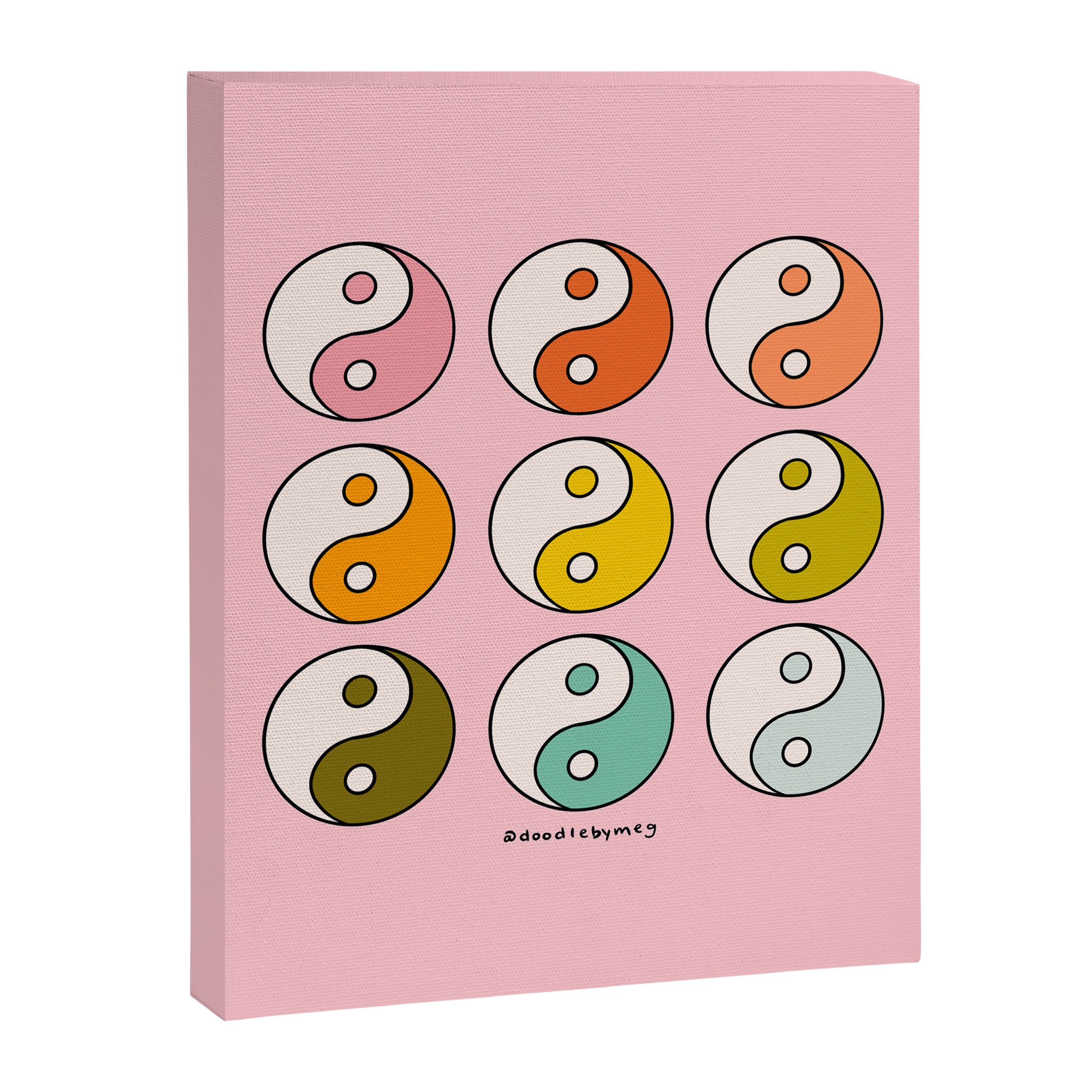 Rainbow Yin Yang Canvas Print Gallery Image 8