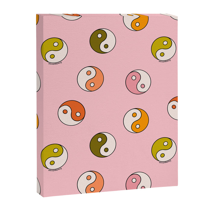 Rainbow Yin Yang Print Canvas Print Gallery Image 1