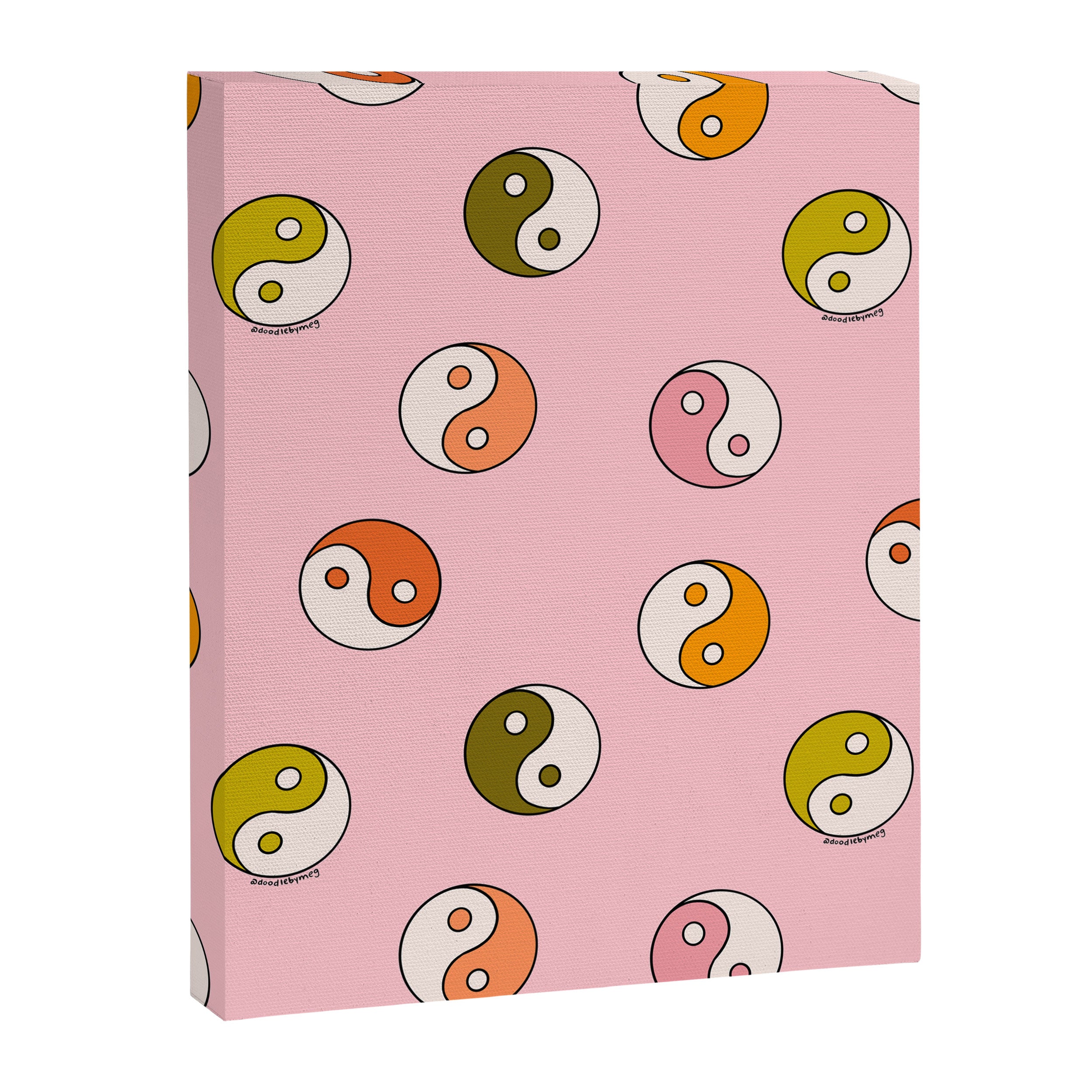 Rainbow Yin Yang Print Canvas Print Gallery Image 8