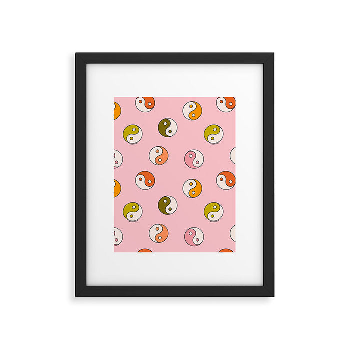 Rainbow Yin Yang Print Framed Art Print Gallery Image 1
