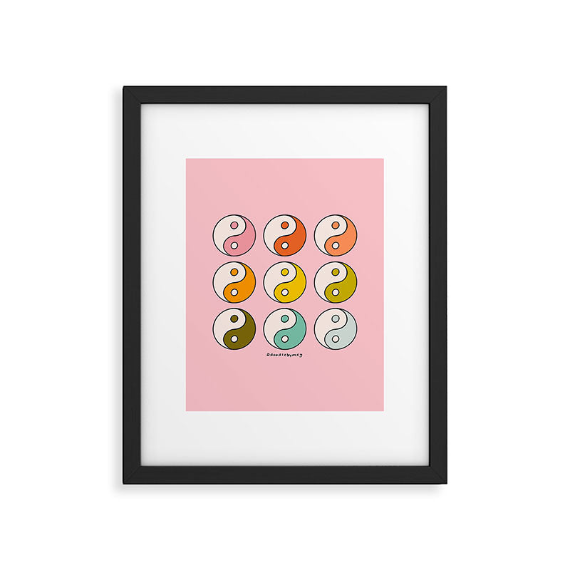 Rainbow Yin Yang Framed Art Print Gallery Image 6