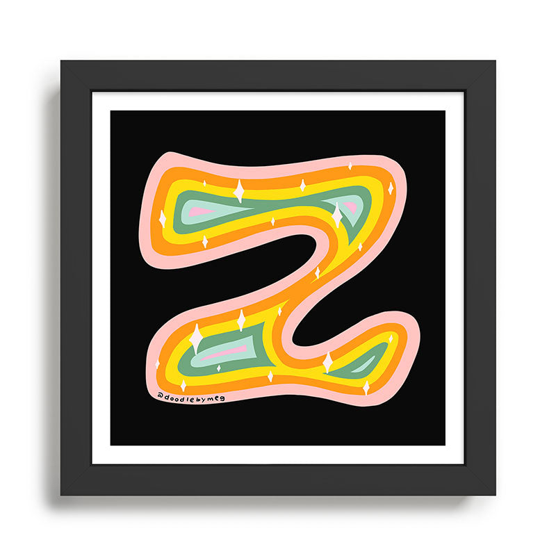 Rainbow Z Framed Art Print Gallery Image 1