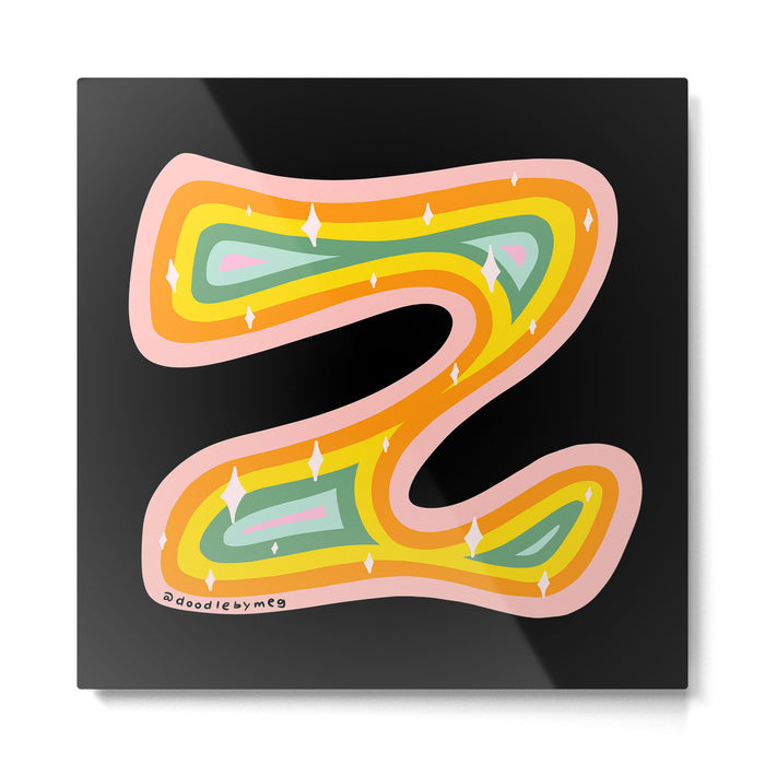 Rainbow Z Metal Print Gallery Image 1