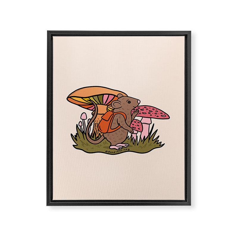 Rat With a Backpack Framed Canvas Print Gallery Image 8
