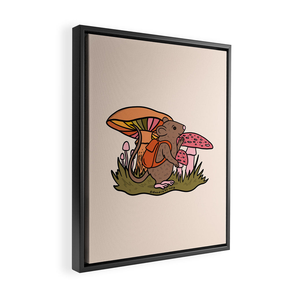 Rat With a Backpack Framed Canvas Print Gallery Image 2