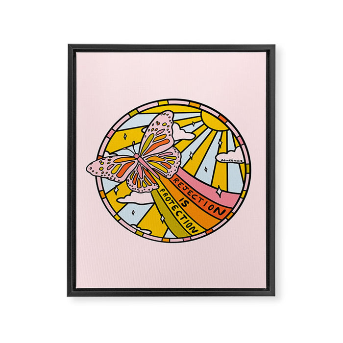 Rejection is Protection Framed Canvas Print Gallery Image 1