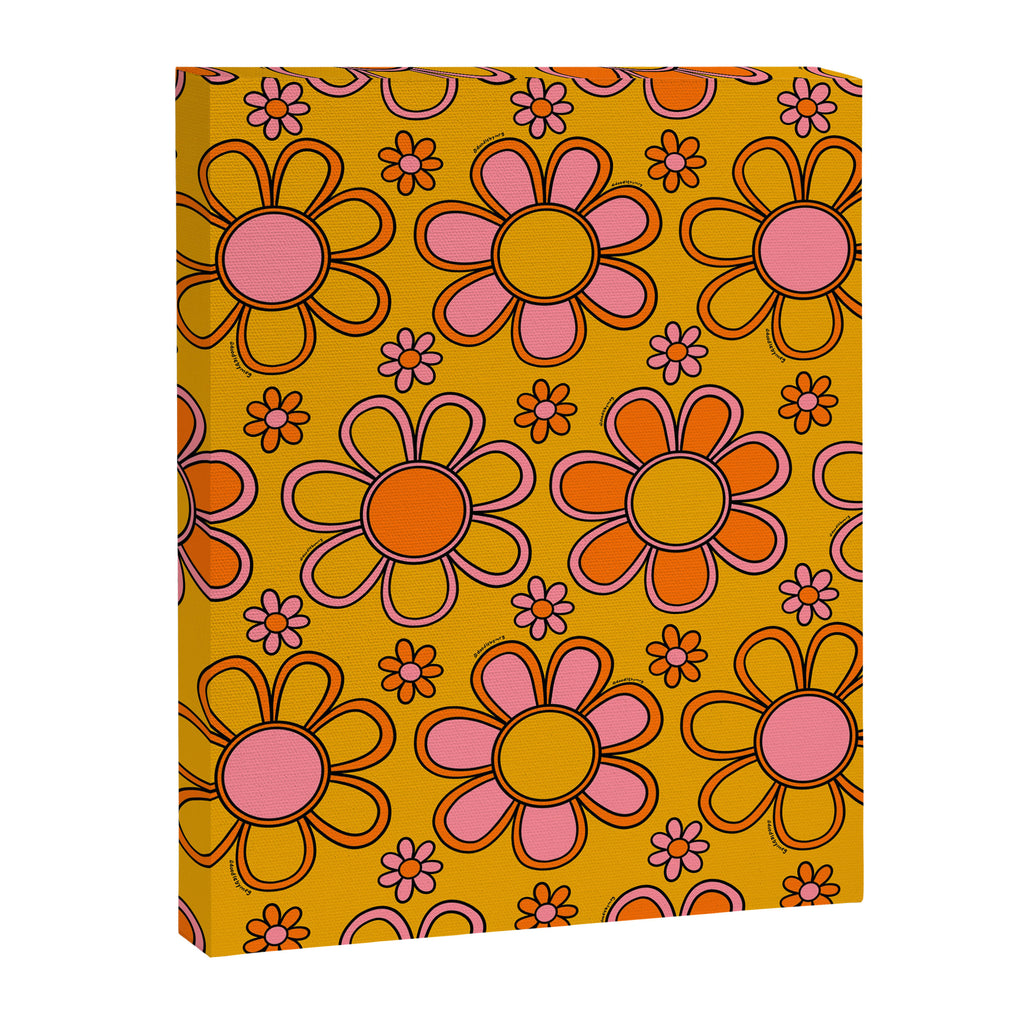 Retro Flower Print Canvas Print Gallery Image 8