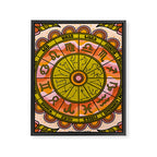 Retro Zodiac Wheel Framed Canvas Print Gallery Image 8