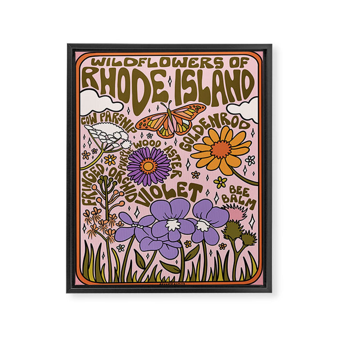 Rhode Island Wildflowers Framed Canvas Print Gallery Image 1
