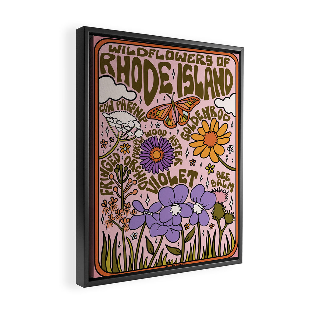 Rhode Island Wildflowers Framed Canvas Print Gallery Image 2