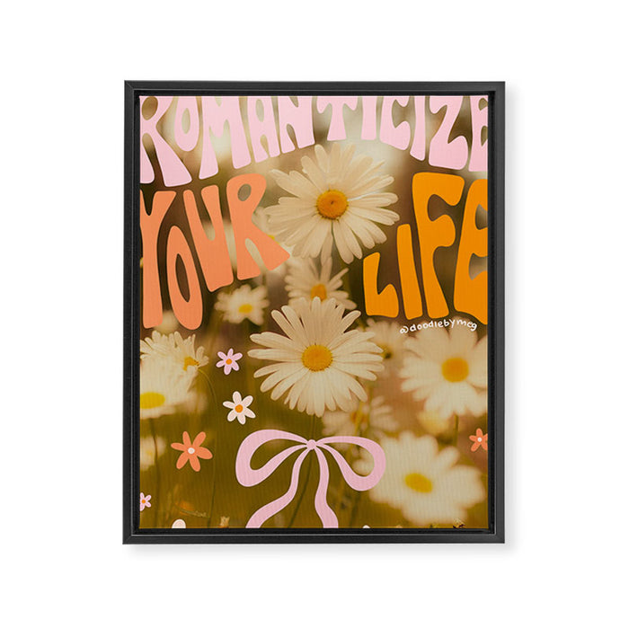 Romanticize Your Life Framed Canvas Print Gallery Image 1