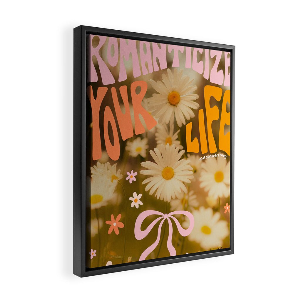 Romanticize Your Life Framed Canvas Print Gallery Image 2