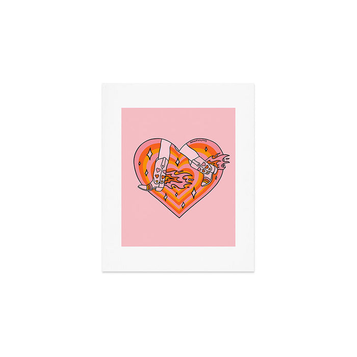 Running Cowgirl Art Print Gallery Image 1