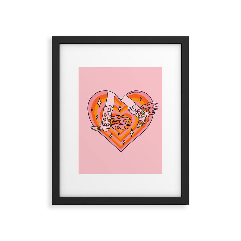 Running Cowgirl Framed Art Print Gallery Image 4