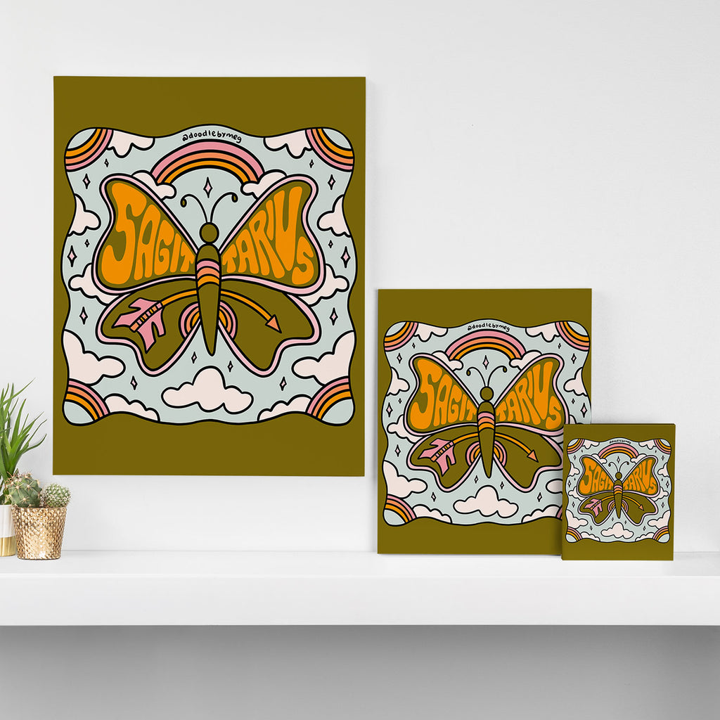 Sagittarius Butterfly Canvas Print Gallery Image 3