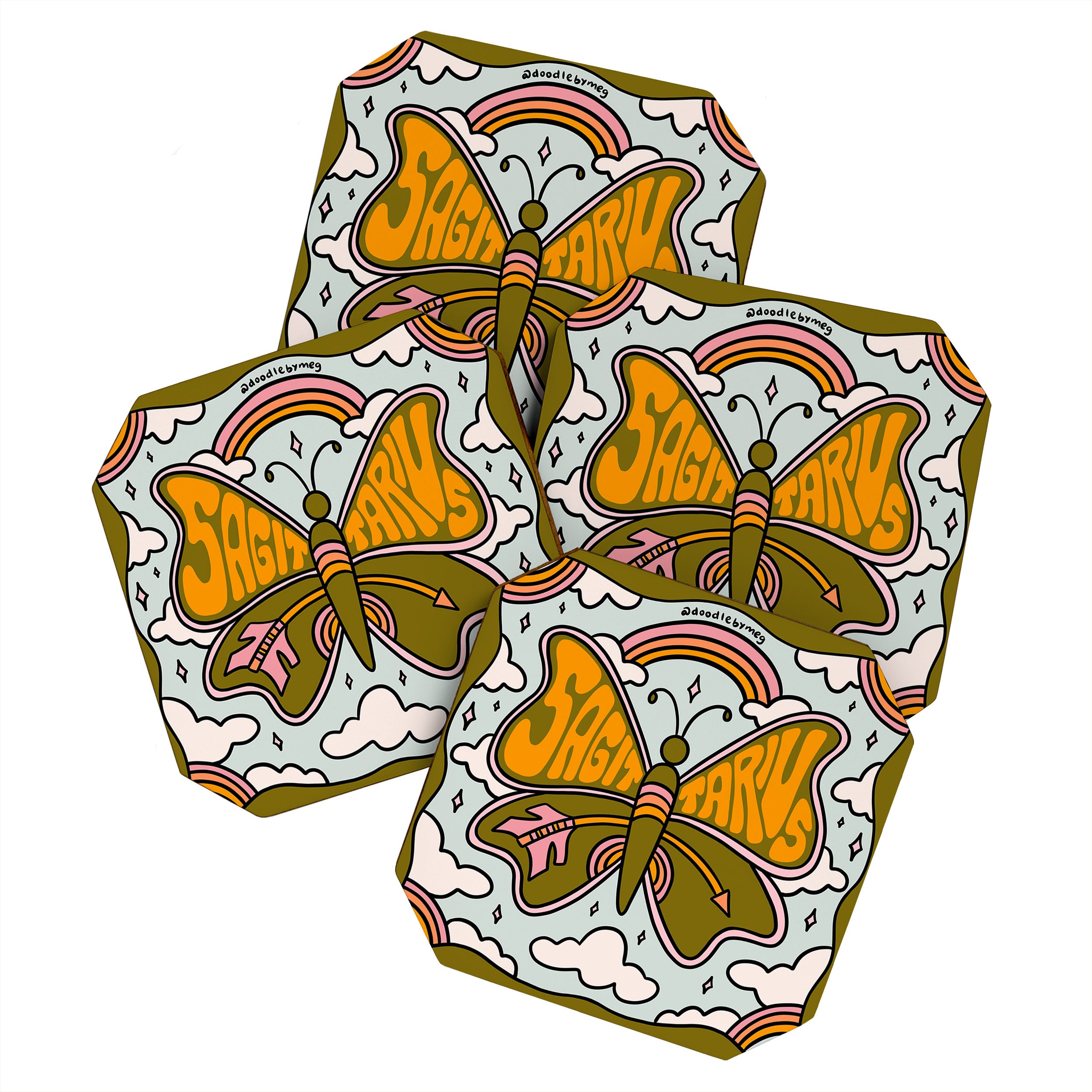 Sagittarius Butterfly Coaster Gallery Image 1