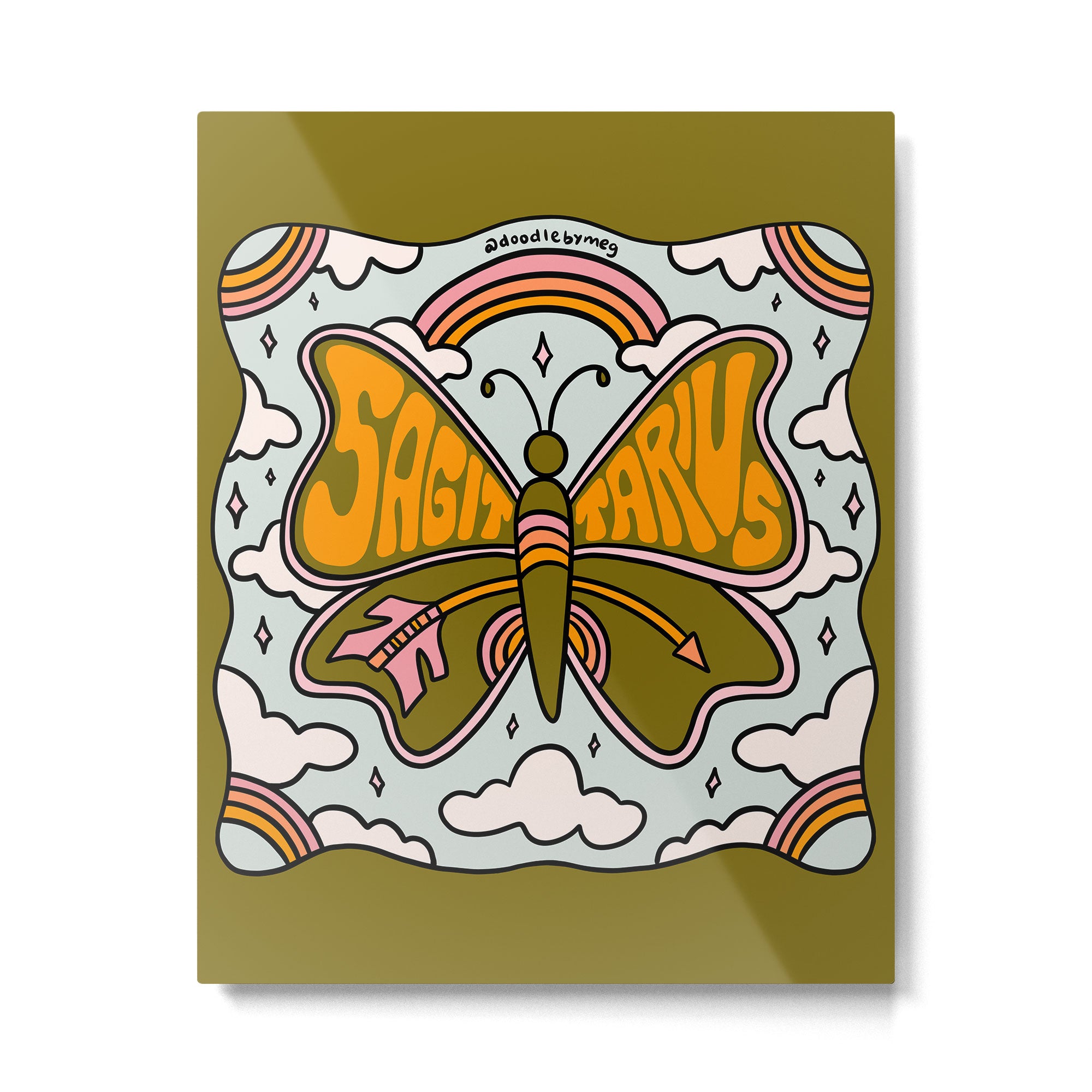 Sagittarius Butterfly Metal Print Gallery Image 6