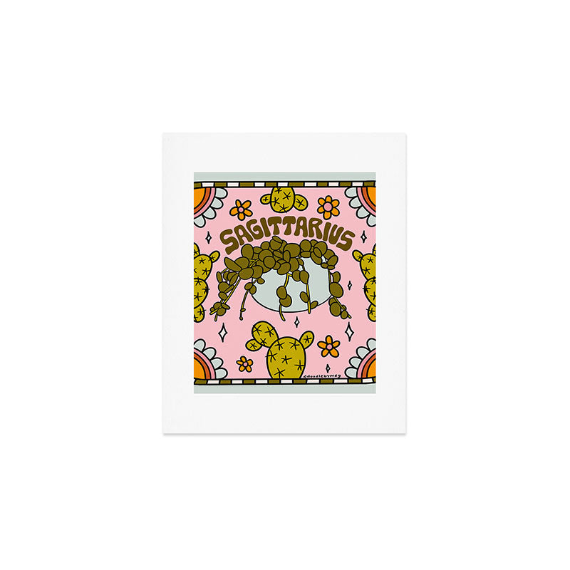 Sagittarius Cactus Art Print Gallery Image 1