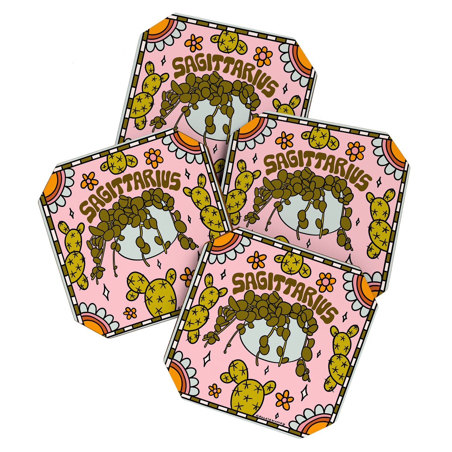 Sagittarius Cactus Coaster Gallery Image 1