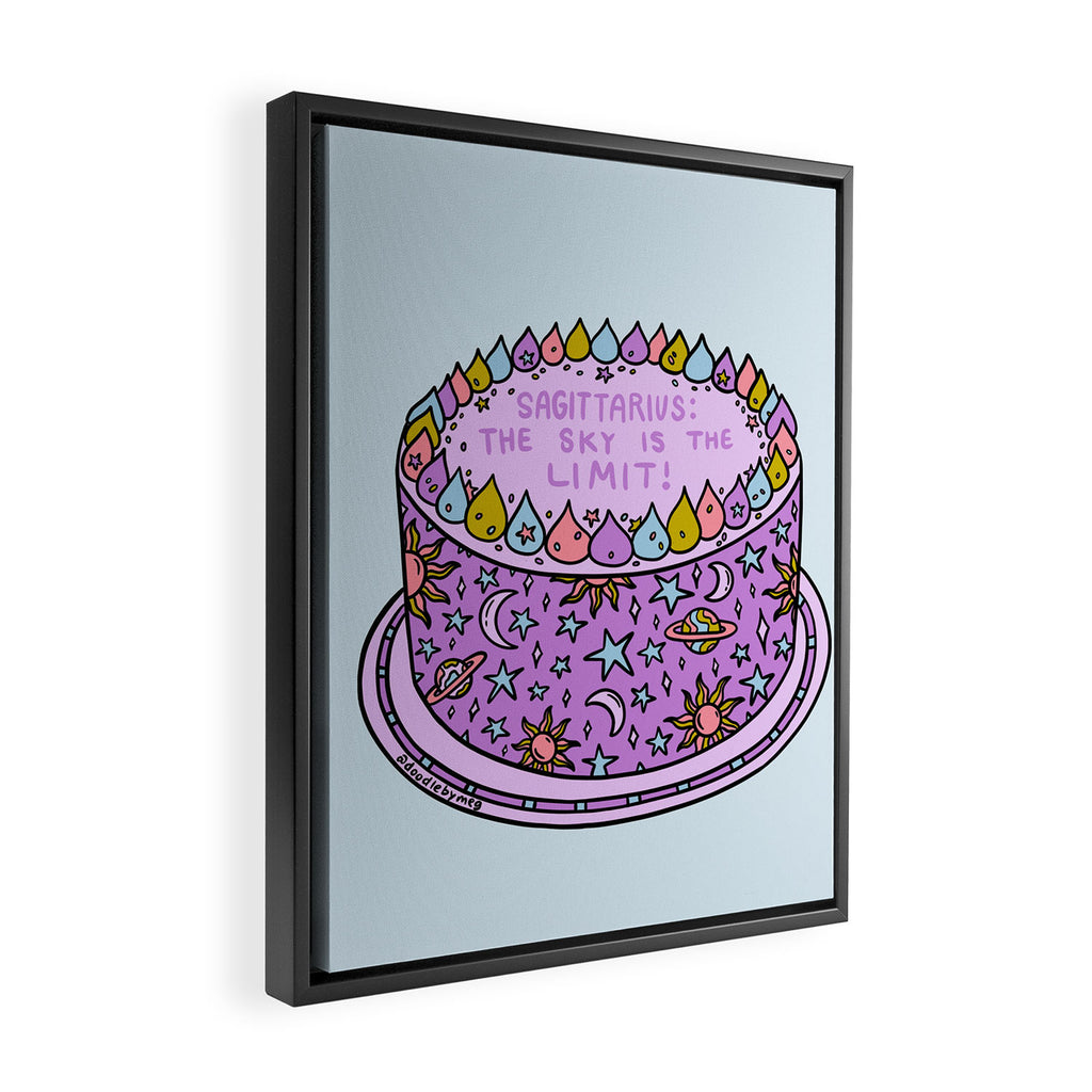 Sagittarius Cake Framed Canvas Print Gallery Image 2