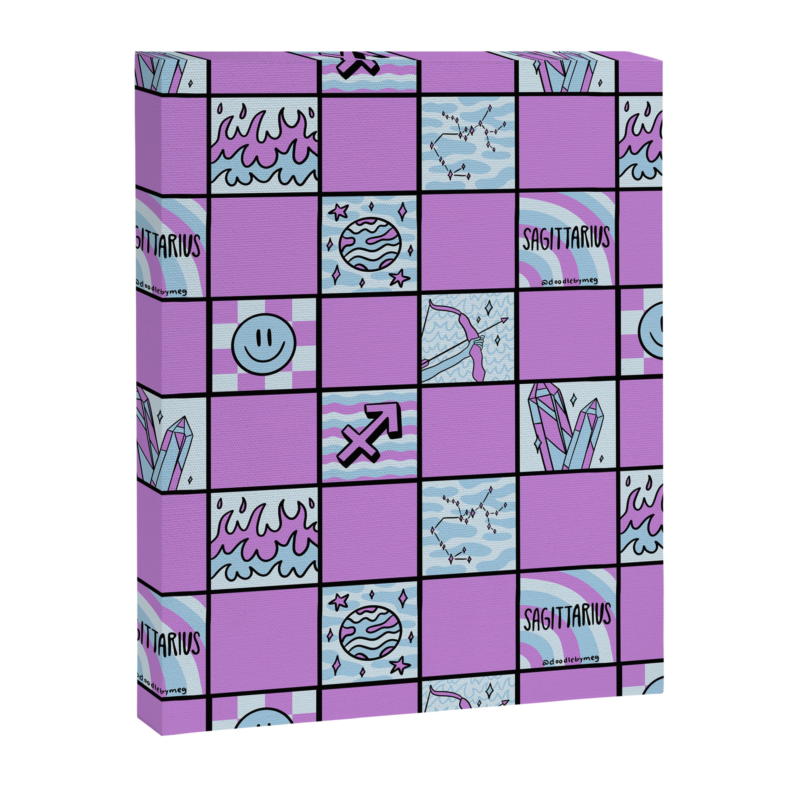 Sagittarius Checkered Print Canvas Print Gallery Image 8