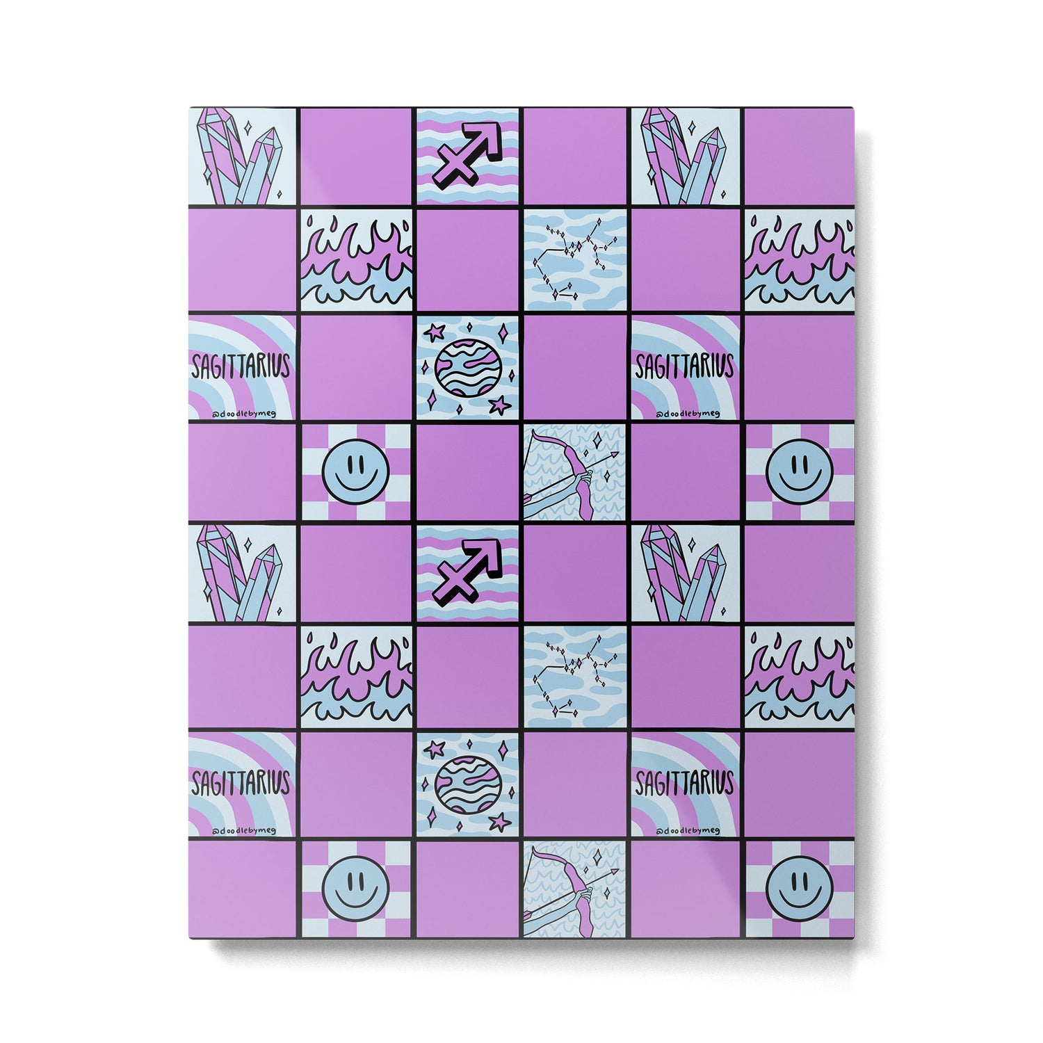 Sagittarius Checkered Print Metal Print Gallery Image 6
