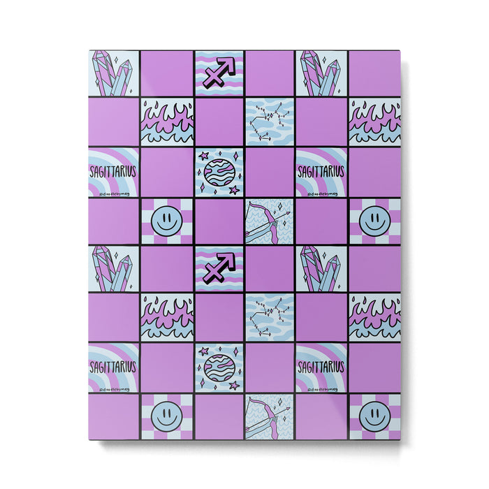 Sagittarius Checkered Print Metal Print Gallery Image 1