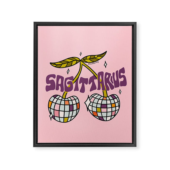 Sagittarius Cherries Framed Canvas Print Gallery Image 1