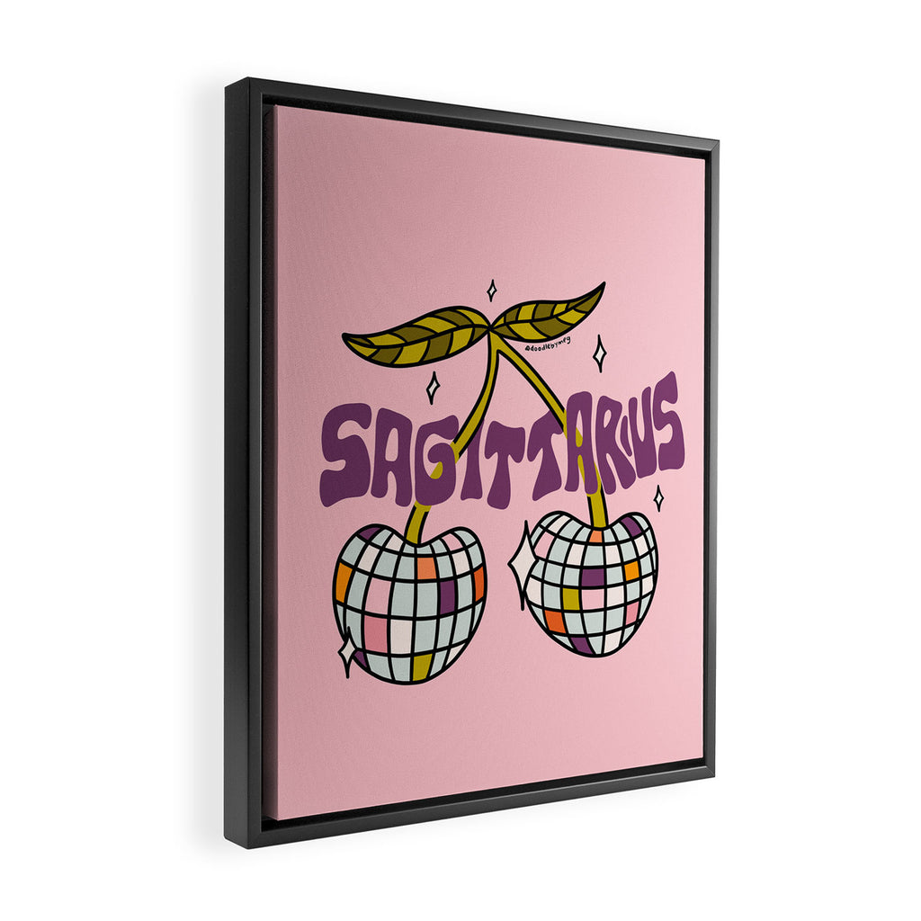 Sagittarius Cherries Framed Canvas Print Gallery Image 2