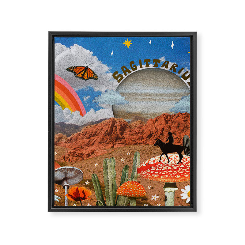 Sagittarius Collage Framed Canvas Print Gallery Image 8